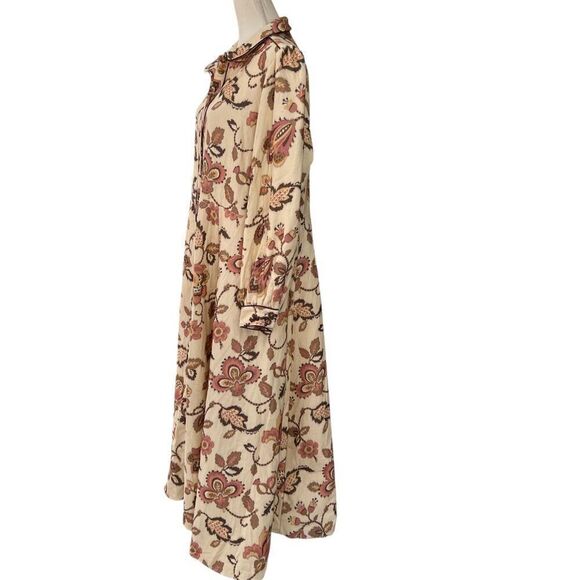Sezane NWT Zoea Printed Floral Cotton Long Sleeve Button-Down Dress Sz 46 US 14 - Picture 2 of 13